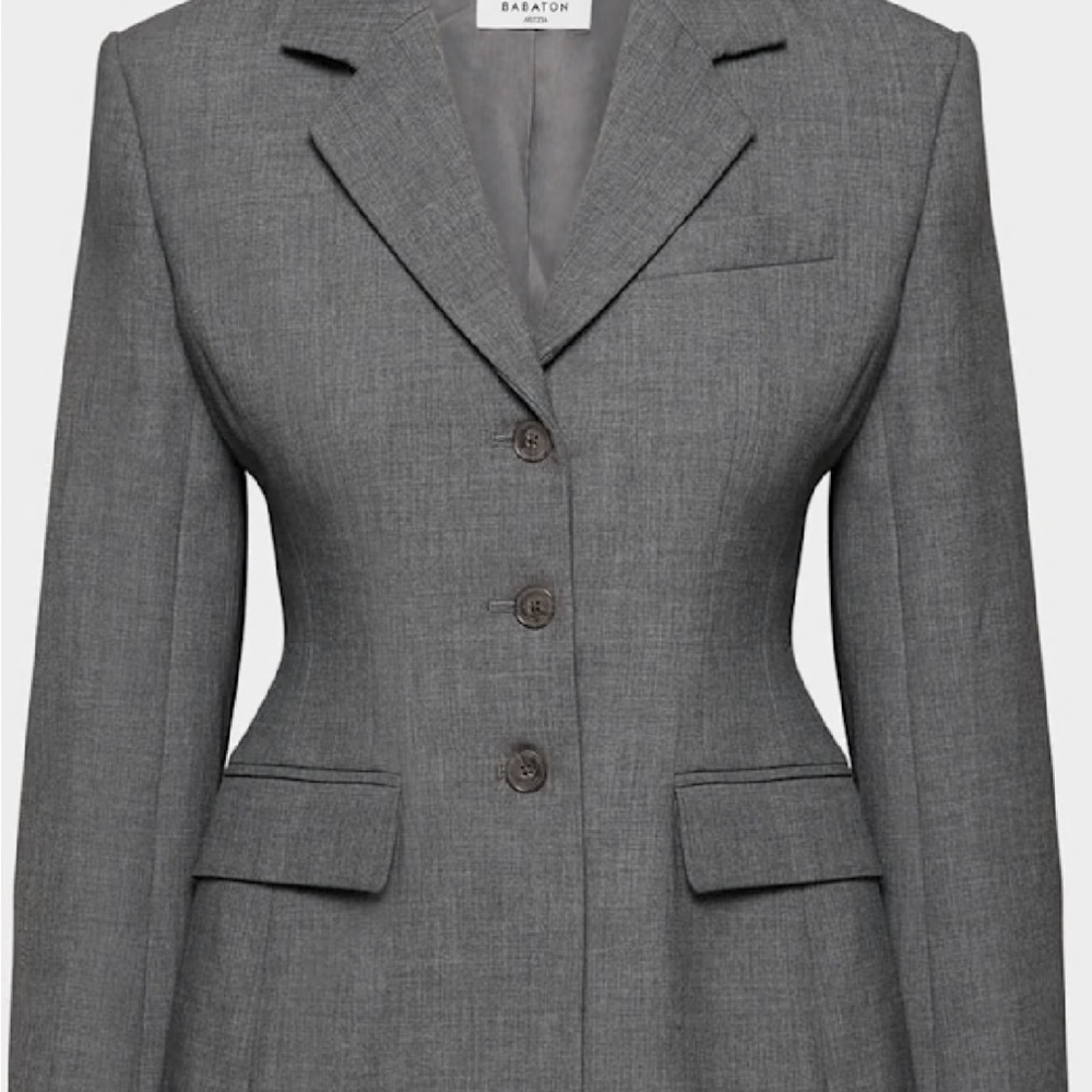 Aritzia Babaton Standout Blazer Heather Charcoal Gray 10